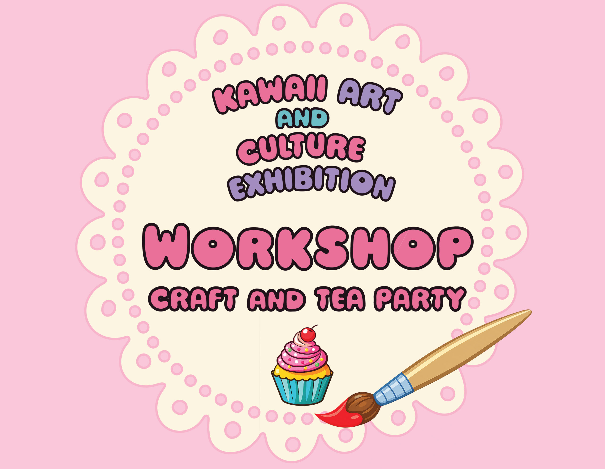 Craft & Tea Party: Paint Your Own Kawaii Cupcake